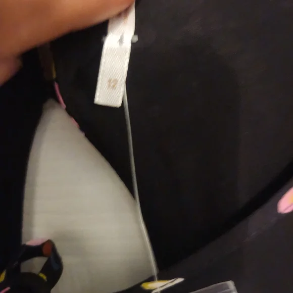 Free People Coryn Print Mini Dress in Black Combo  Sz: 12 - Picture 8 of 10